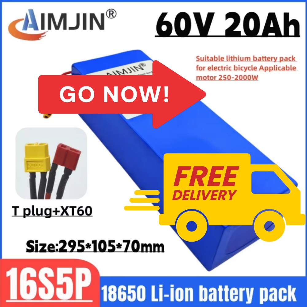 72V 40Ah Lifepo4 Battery Pack - 20000 мАч 16S5P 60 В литий-ионный